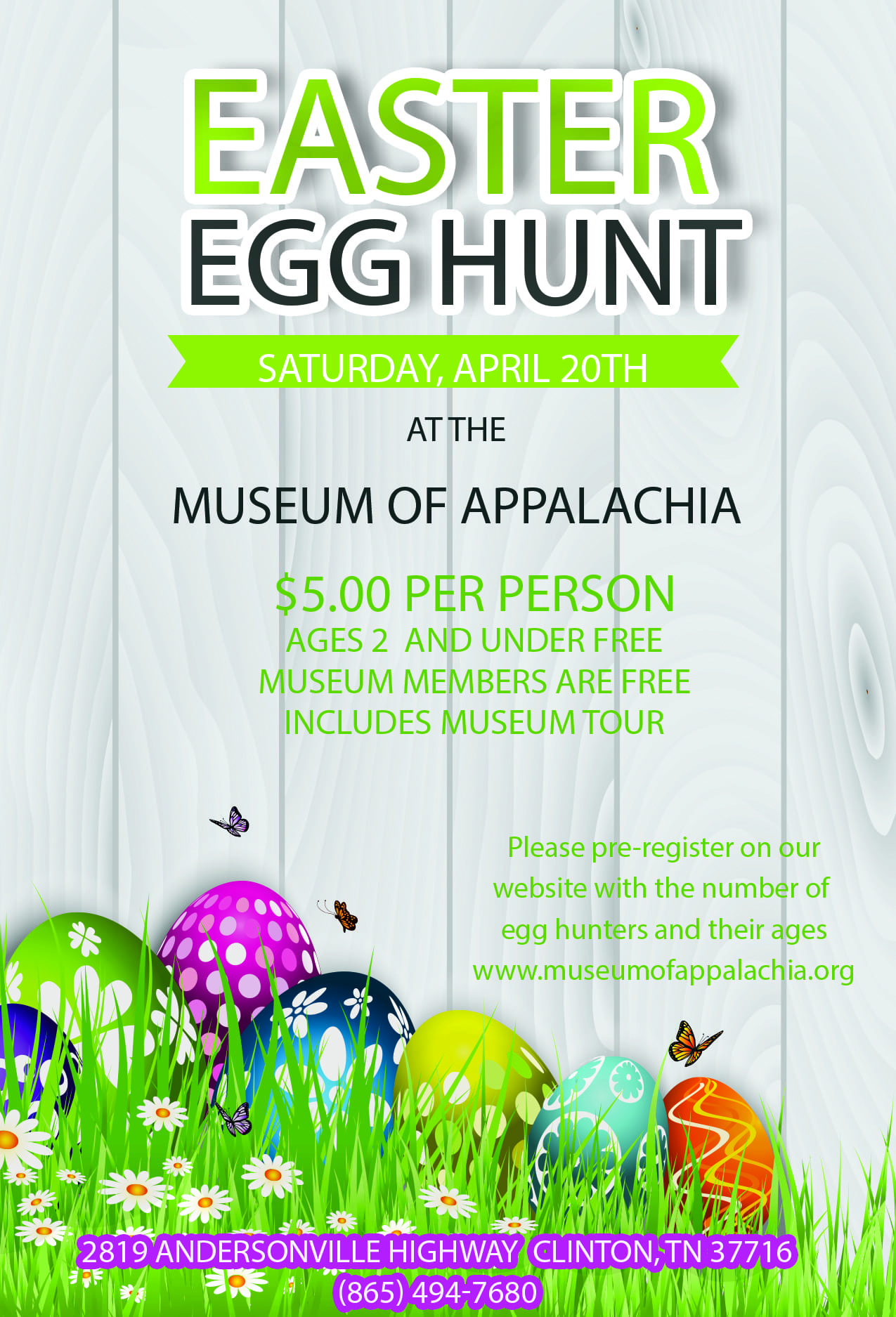 easter egg hunt flyer 2 the museum of appalachia egg hunt flyer